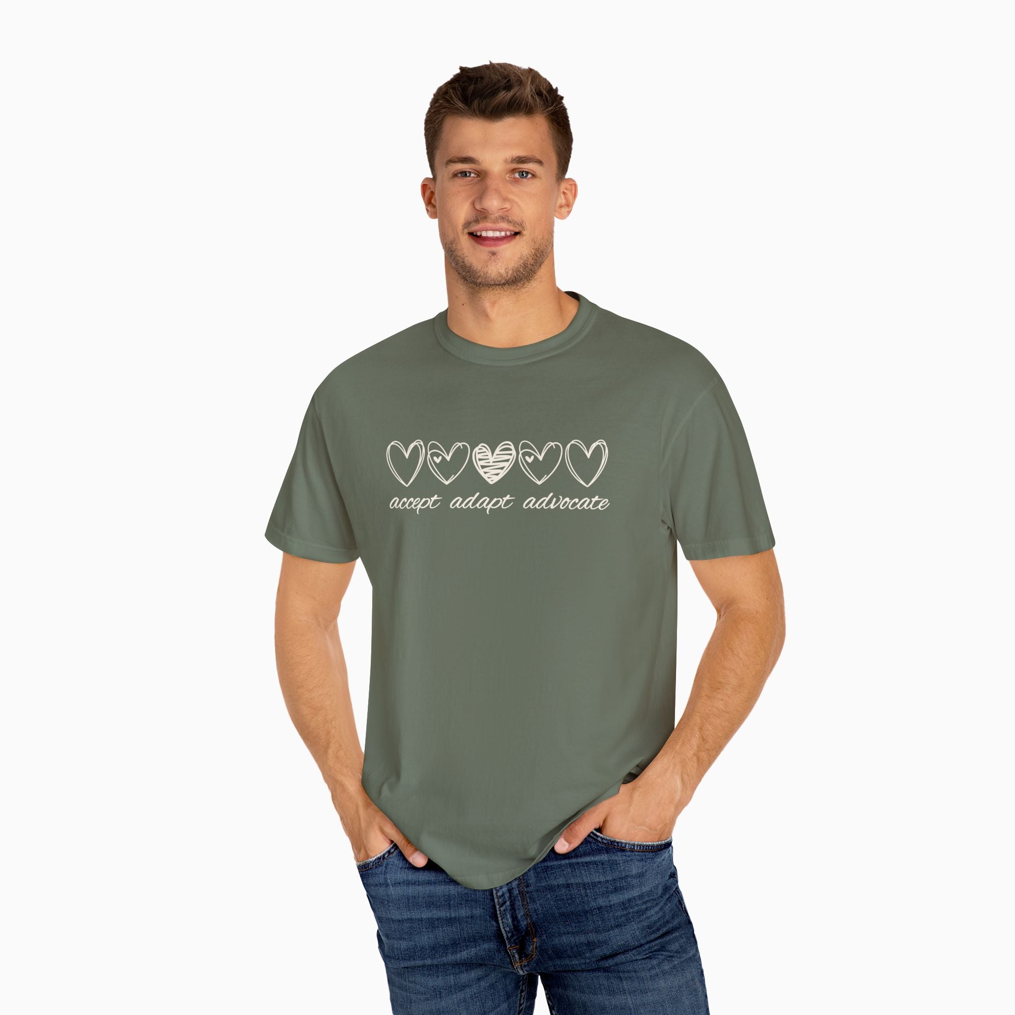 Accept Adapt Advocate Comfort Colors Tee