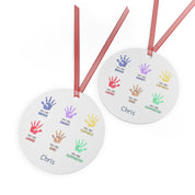 Handprint Affirmations Personalized Ornament