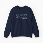 Accept Adapt Advocate Love Hearts Sweatshirt