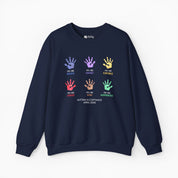 Autism Awareness 2025 - Affirmation Handprints Sweatshirt