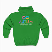 Autism Awareness 2025 - Infinity Acceptance Zip Up Hoodie