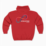 Autism Awareness 2025 - Loop of Acceptance Zip Up Hoodie
