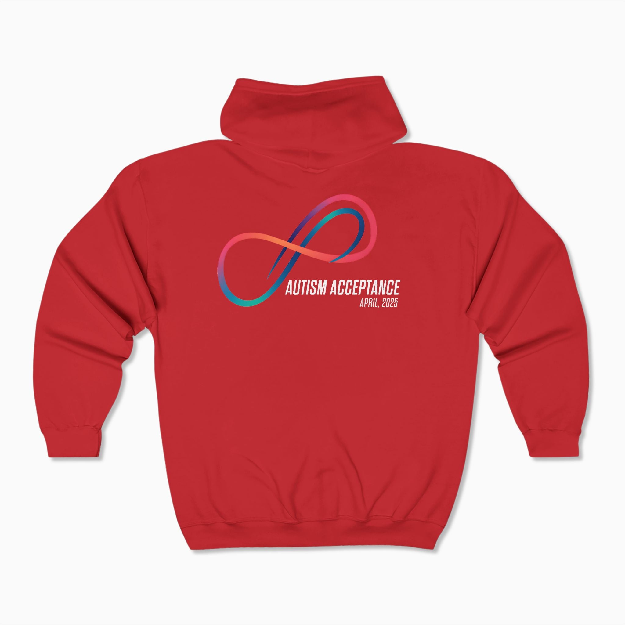 Autism Awareness 2025 - Loop of Acceptance Zip Up Hoodie