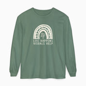 Life Happens Visuals Help Comfort Colors Long Sleeve T-Shirt