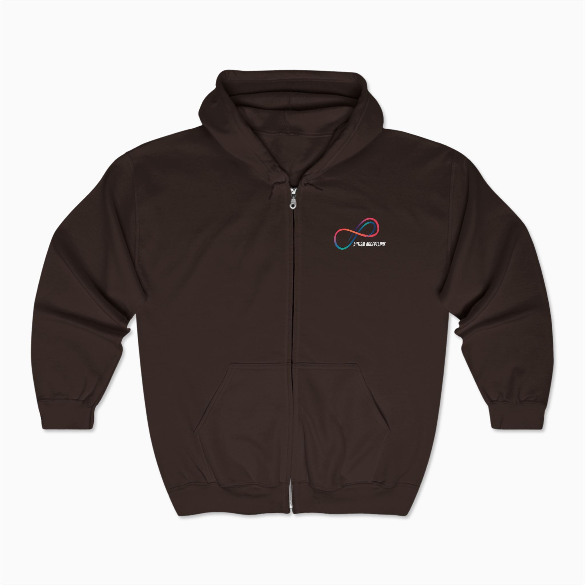 Autism Awareness 2025 - Loop of Acceptance Zip Up Hoodie