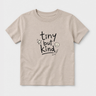 Tiny but Kind Toddler Tee Heather Stone kids clothes, front
