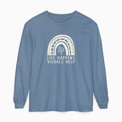 Life Happens Visuals Help Comfort Colors Long Sleeve T-Shirt
