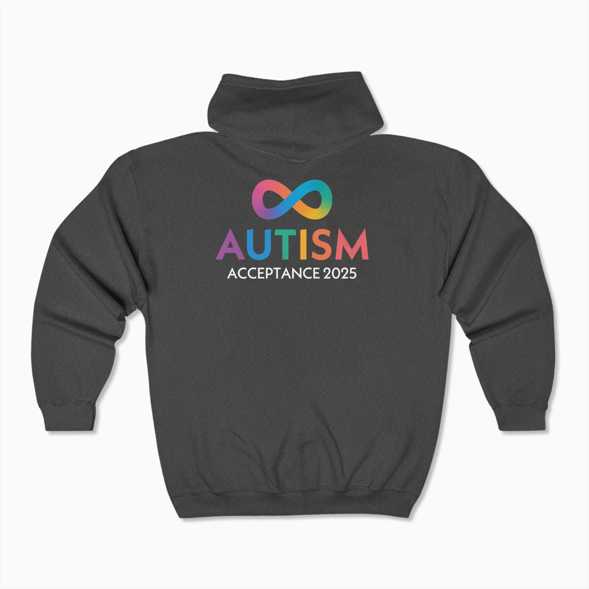 Autism Awareness 2025 - Infinity Acceptance Zip Up Hoodie