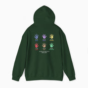 Autism Awareness 2025 - Affirmation Handprints Hoodie