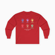 Autism Awareness 2025 - Affirmation Handprints Long Sleeve Tee