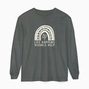 Life Happens Visuals Help Comfort Colors Long Sleeve T-Shirt