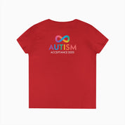 Autism Awareness 2025 - Infinity Acceptance Ladies V-Neck T-Shirt