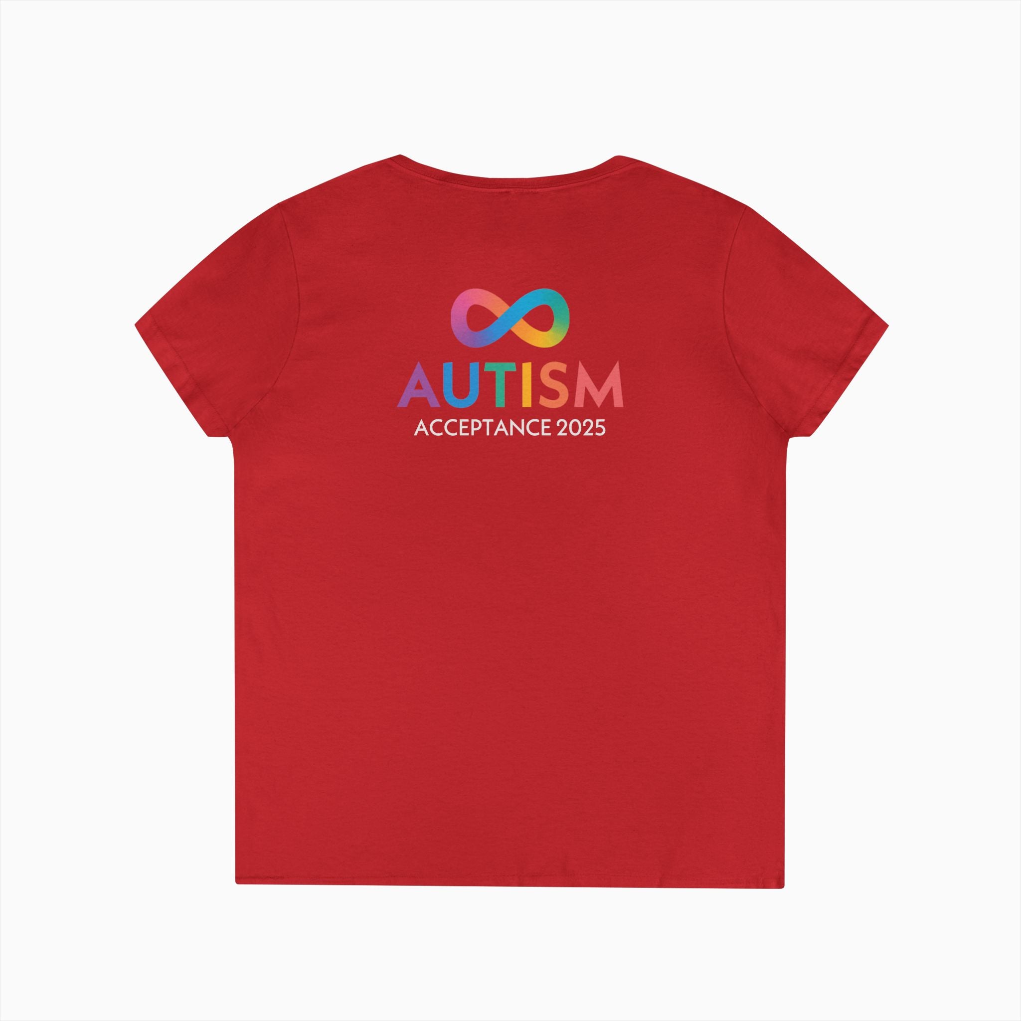 Autism Awareness 2025 - Infinity Acceptance Ladies V-Neck T-Shirt