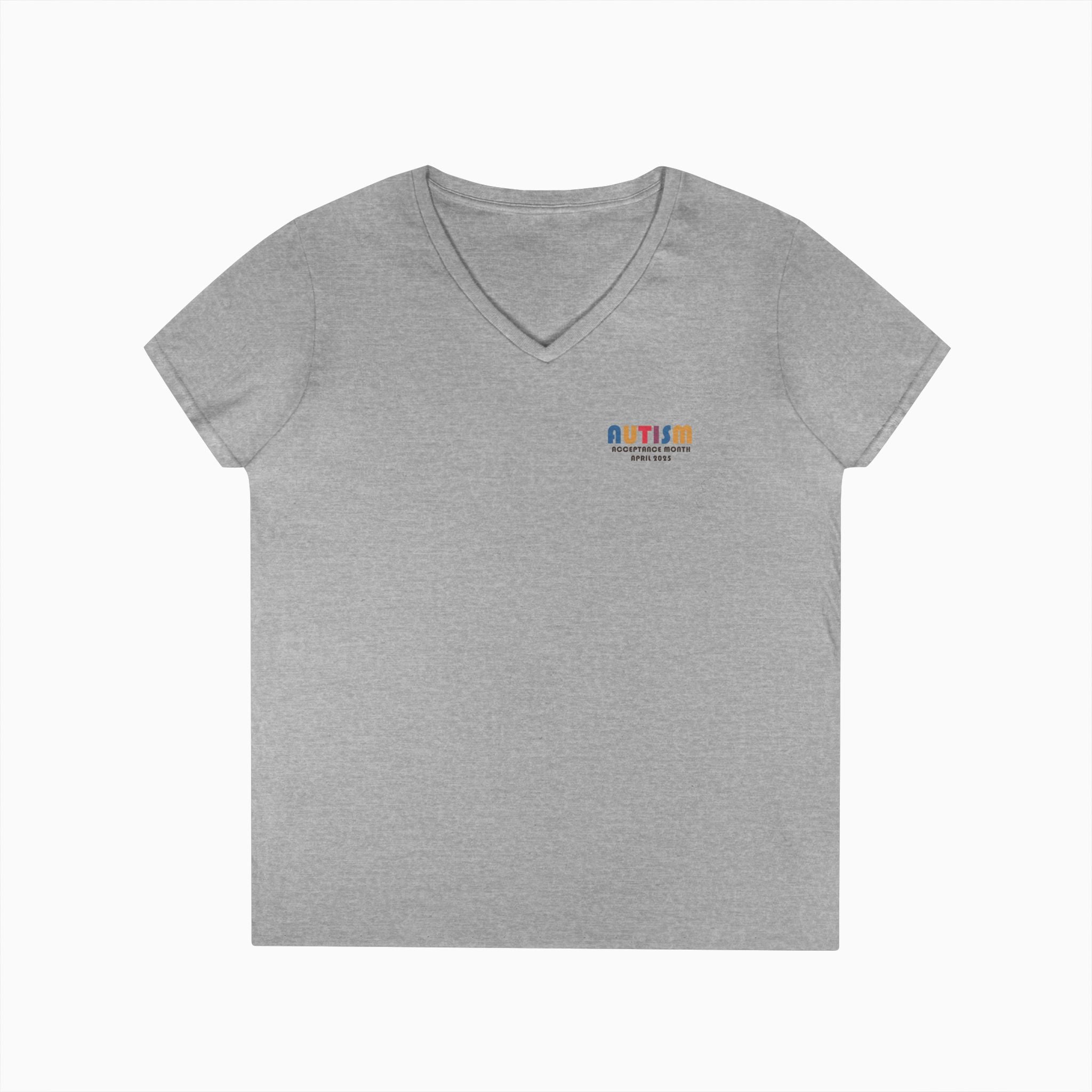 Autism Awareness 2025 - Tree of Acceptance Ladies V-Neck T-Shirt