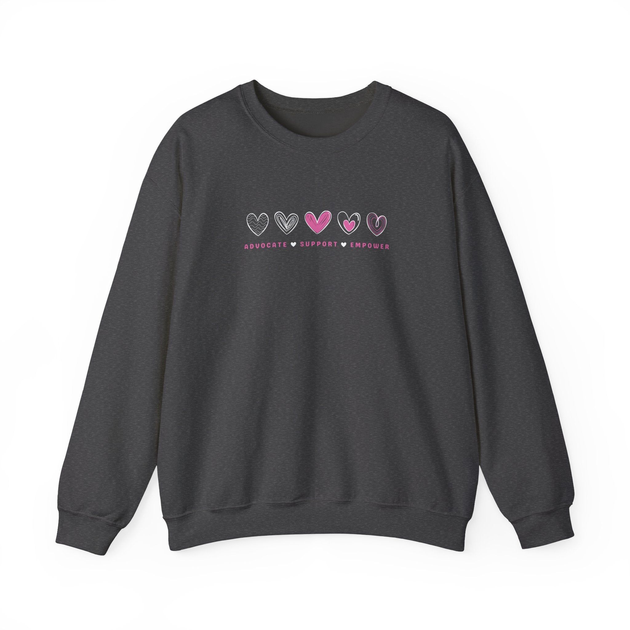Advocate Support Empower Love Hearts Sweatshirt
