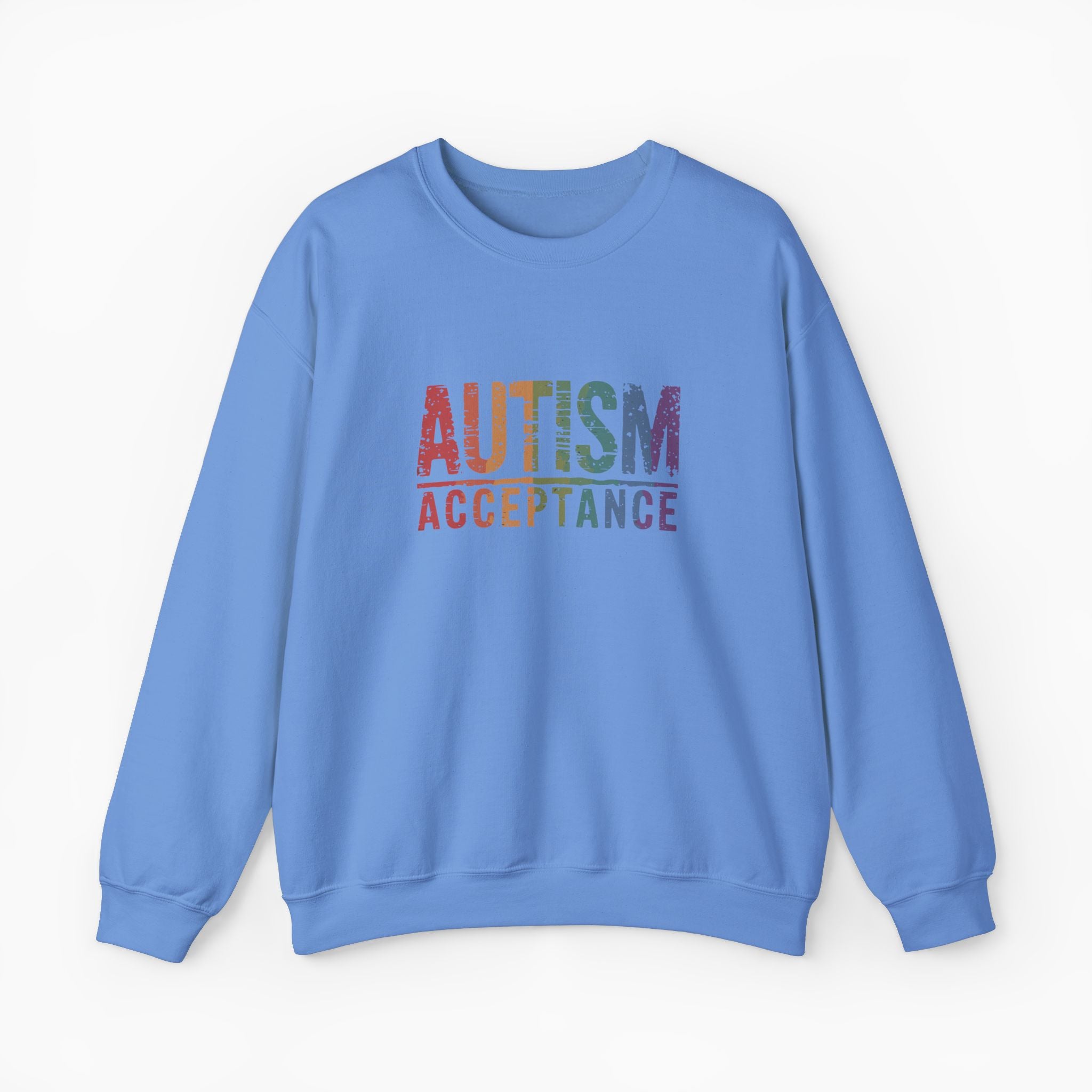 Autism Acceptance Grunge Rainbow Sweatshirt