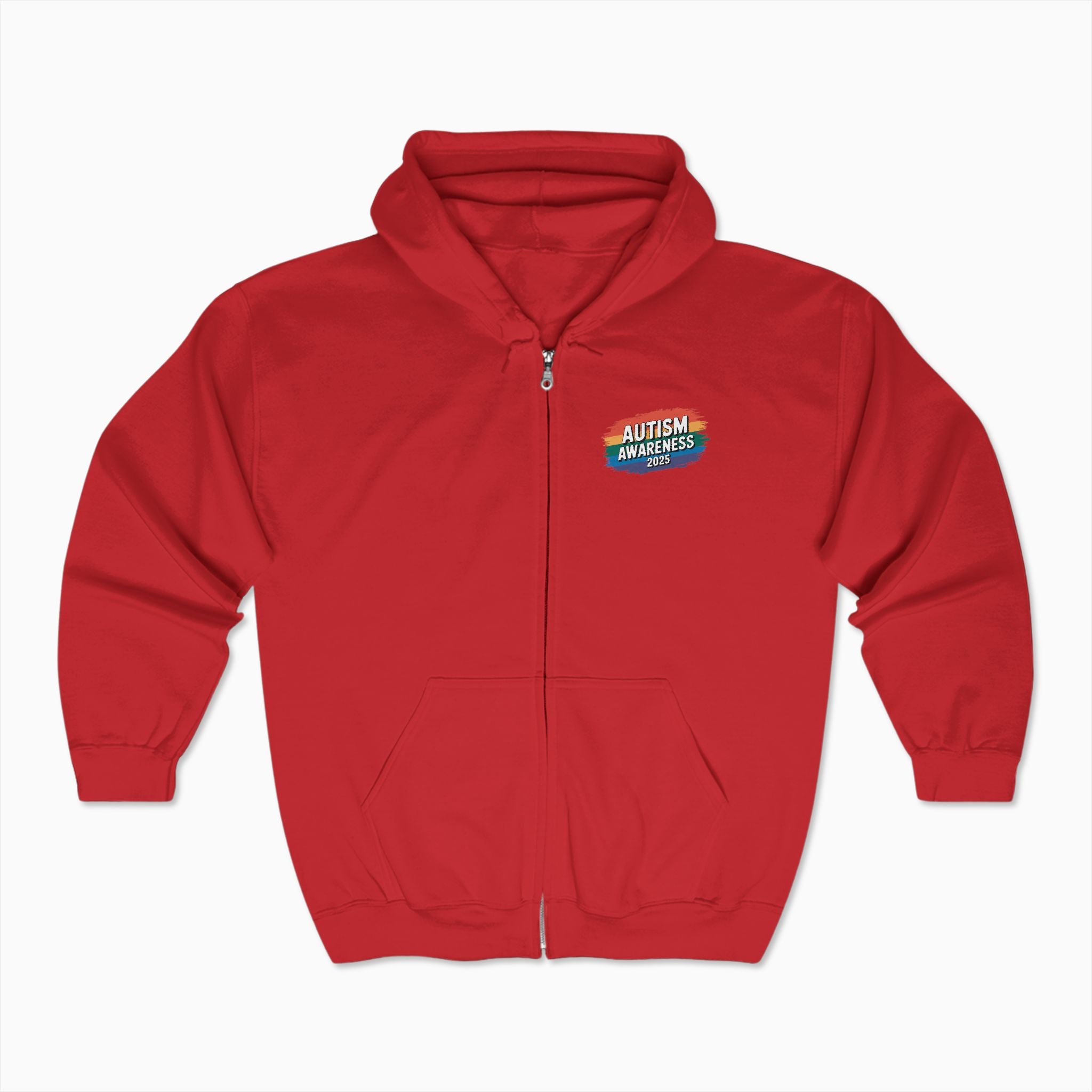 Autism Awareness 2025 - Brushstrokes of Awareness Zip Up Hoodie