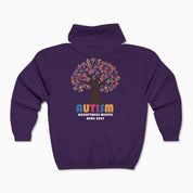 Autism Awareness 2025 - Tree of Acceptance Zip Up Hoodie