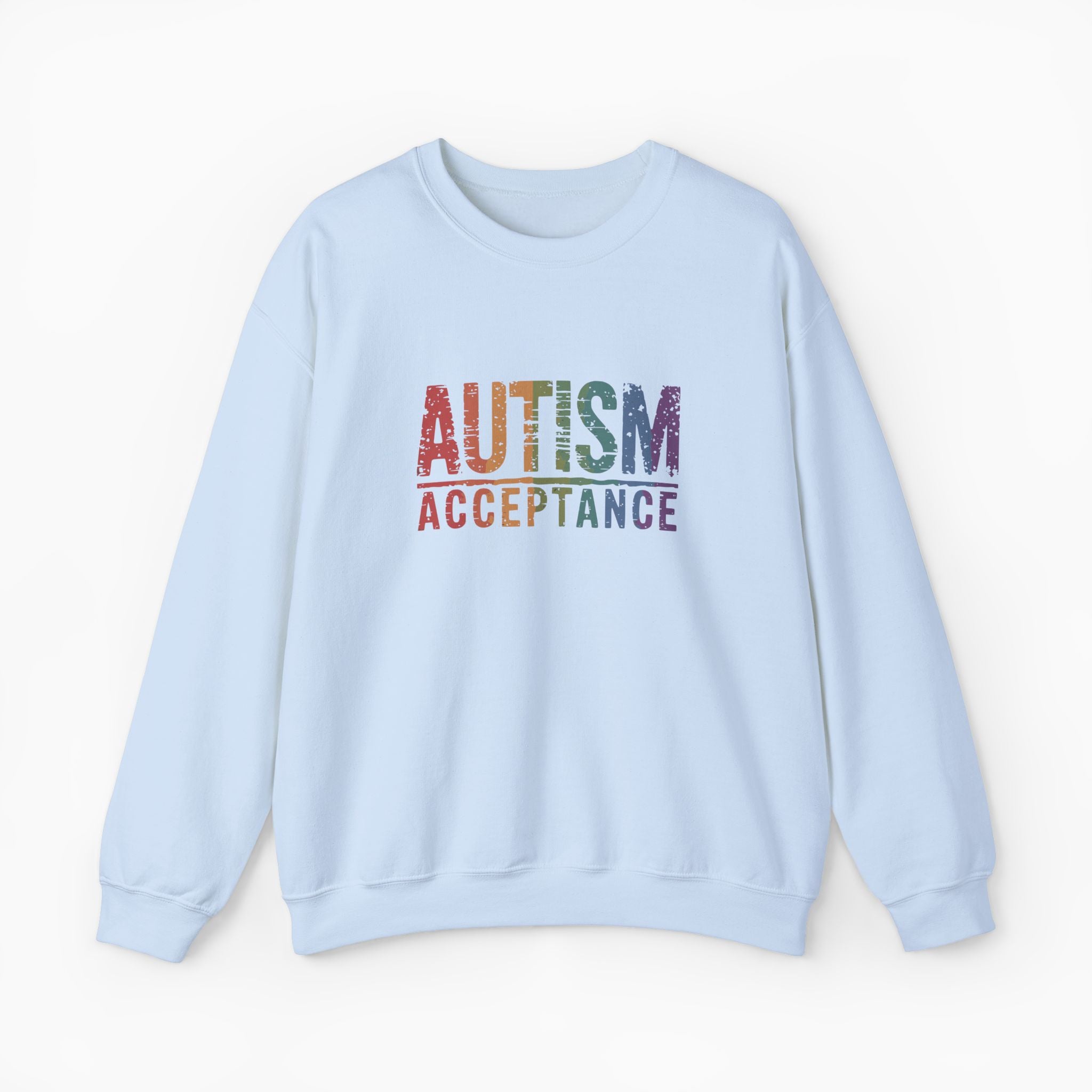 Autism Acceptance Grunge Rainbow Sweatshirt