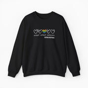 Accept Adapt Advocate Rainbow Love Heart Sweatshirt