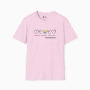 Accept Adapt Advocate Rainbow Love Heart Tee