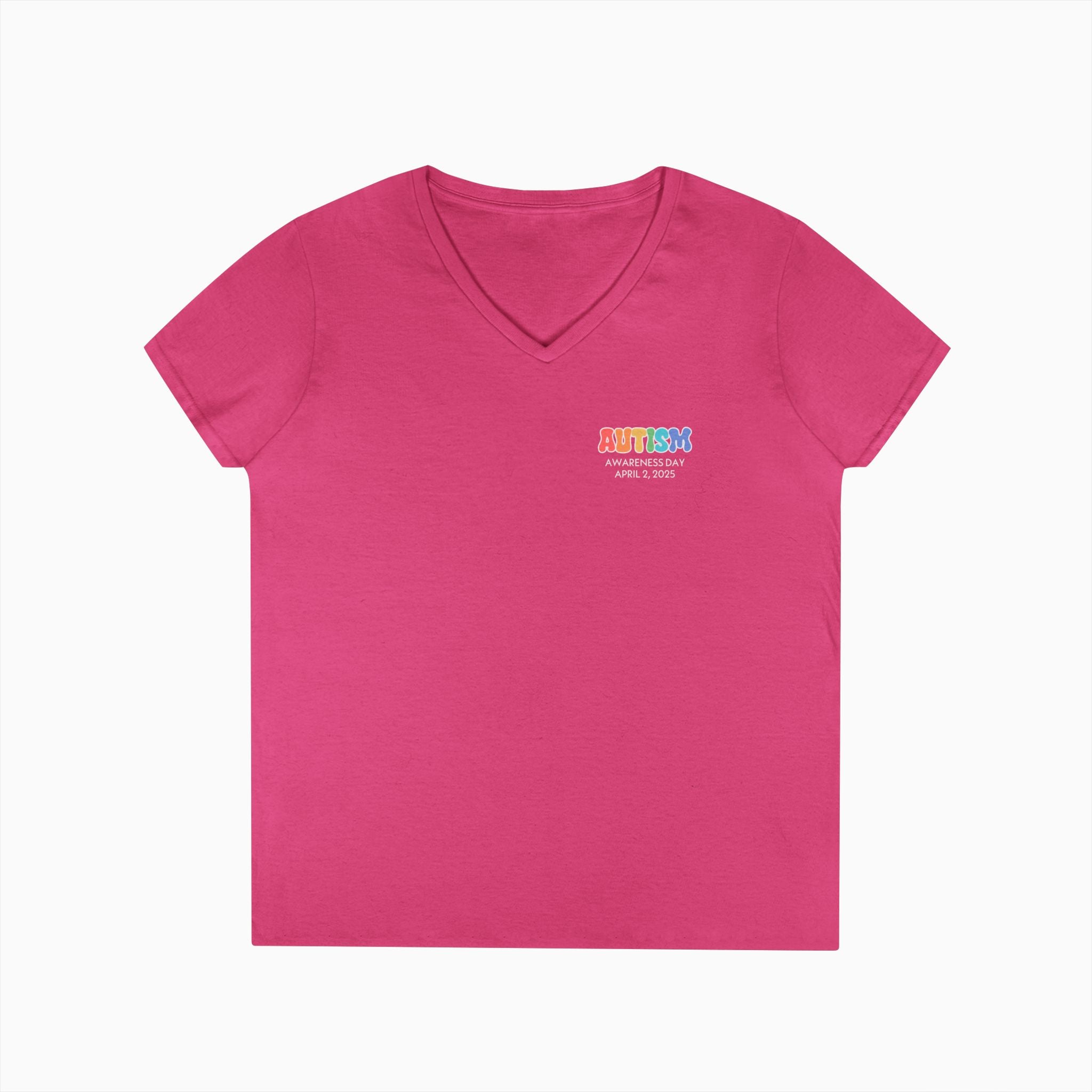 Autism Awareness 2025 - Blooms of Color All Around Ladies V-Neck T-Shirt