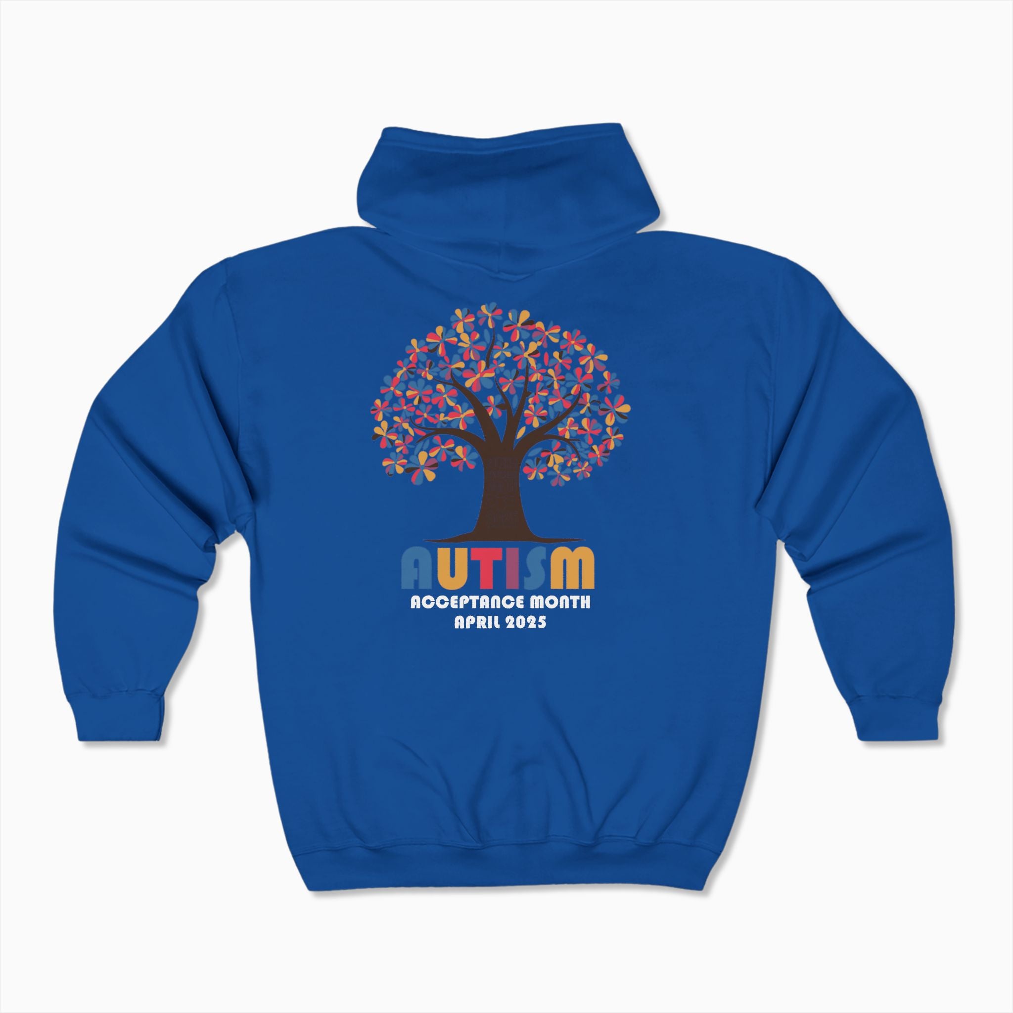 Autism Awareness 2025 - Tree of Acceptance Zip Up Hoodie
