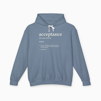 Acceptance Definition Comfort Colors Lightweight Hoodie