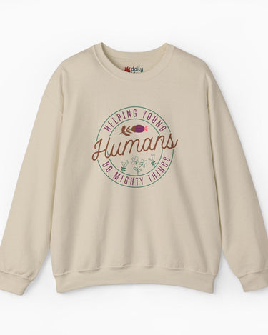 Autism Sweatshirt - Helping Young Humans Do Mighty Things Sweatshirt - Daily Bloom
