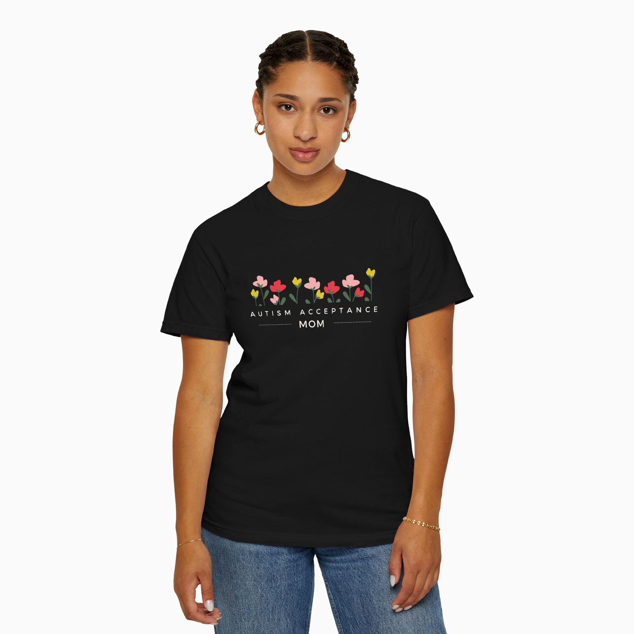 Autism Acceptance Mom Comfort Colors Tee