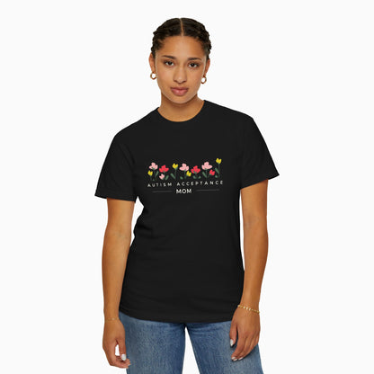 Autism Acceptance Mom Comfort Colors Tee