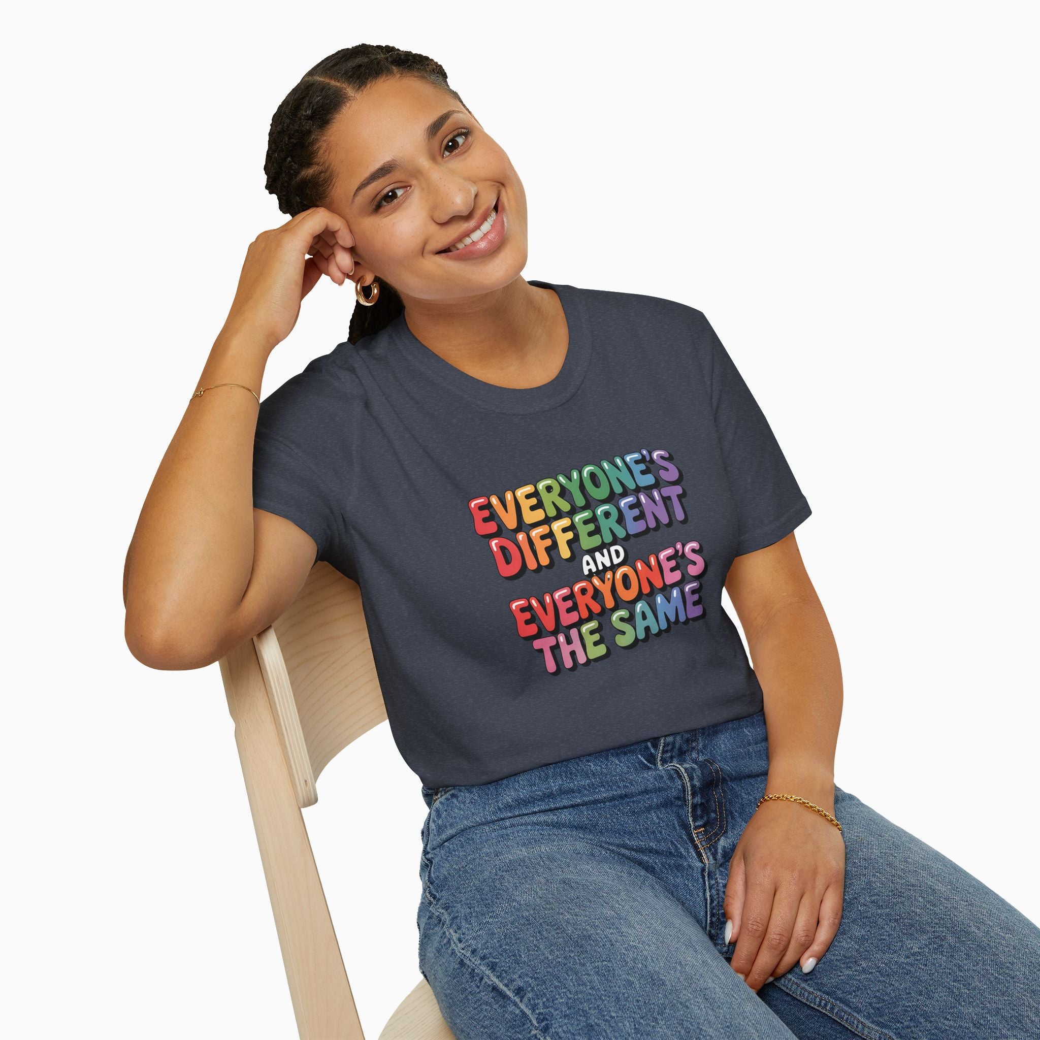 Everyone's Different and Everyone's the Same Tag-Free Tee
