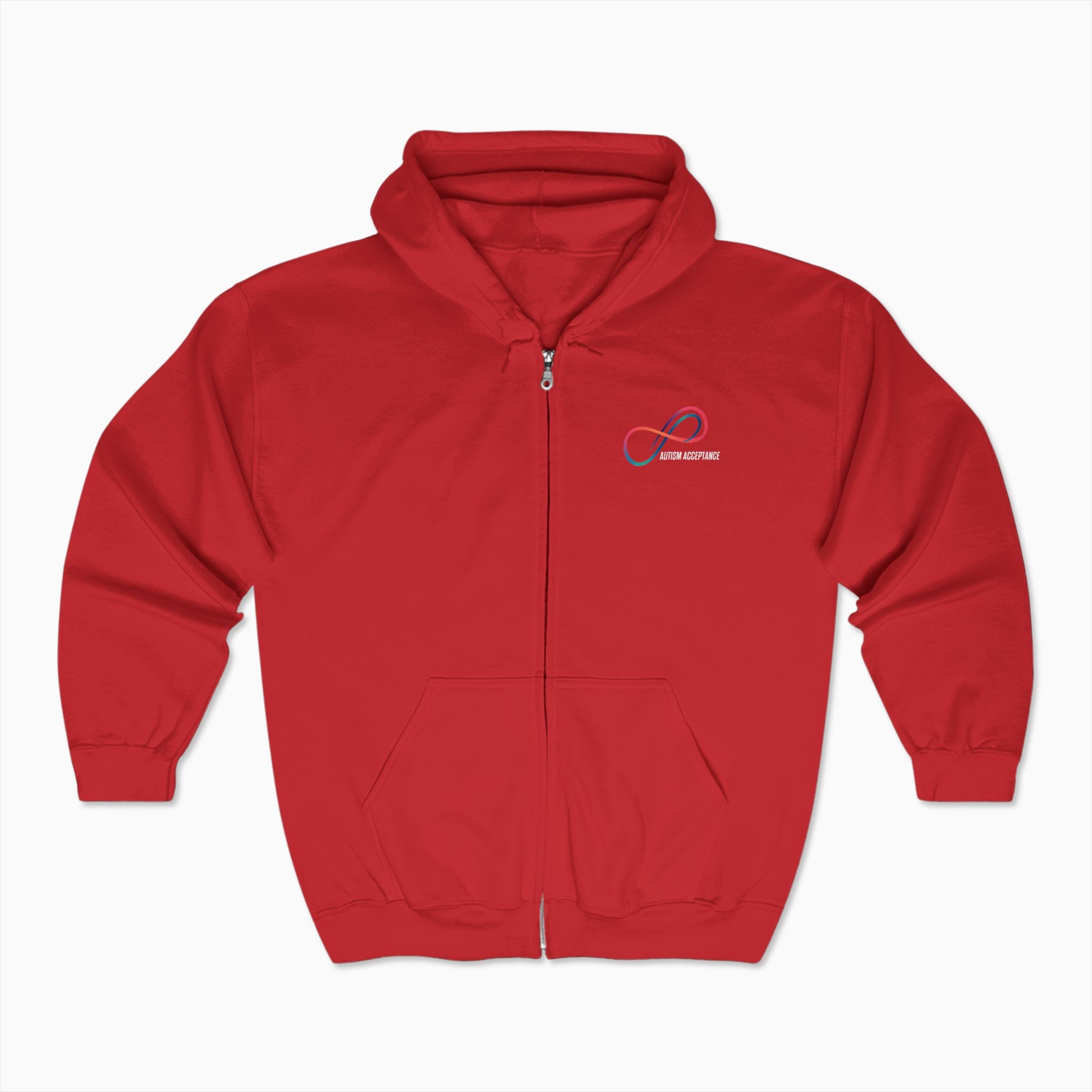 Autism Awareness 2025 - Loop of Acceptance Zip Up Hoodie