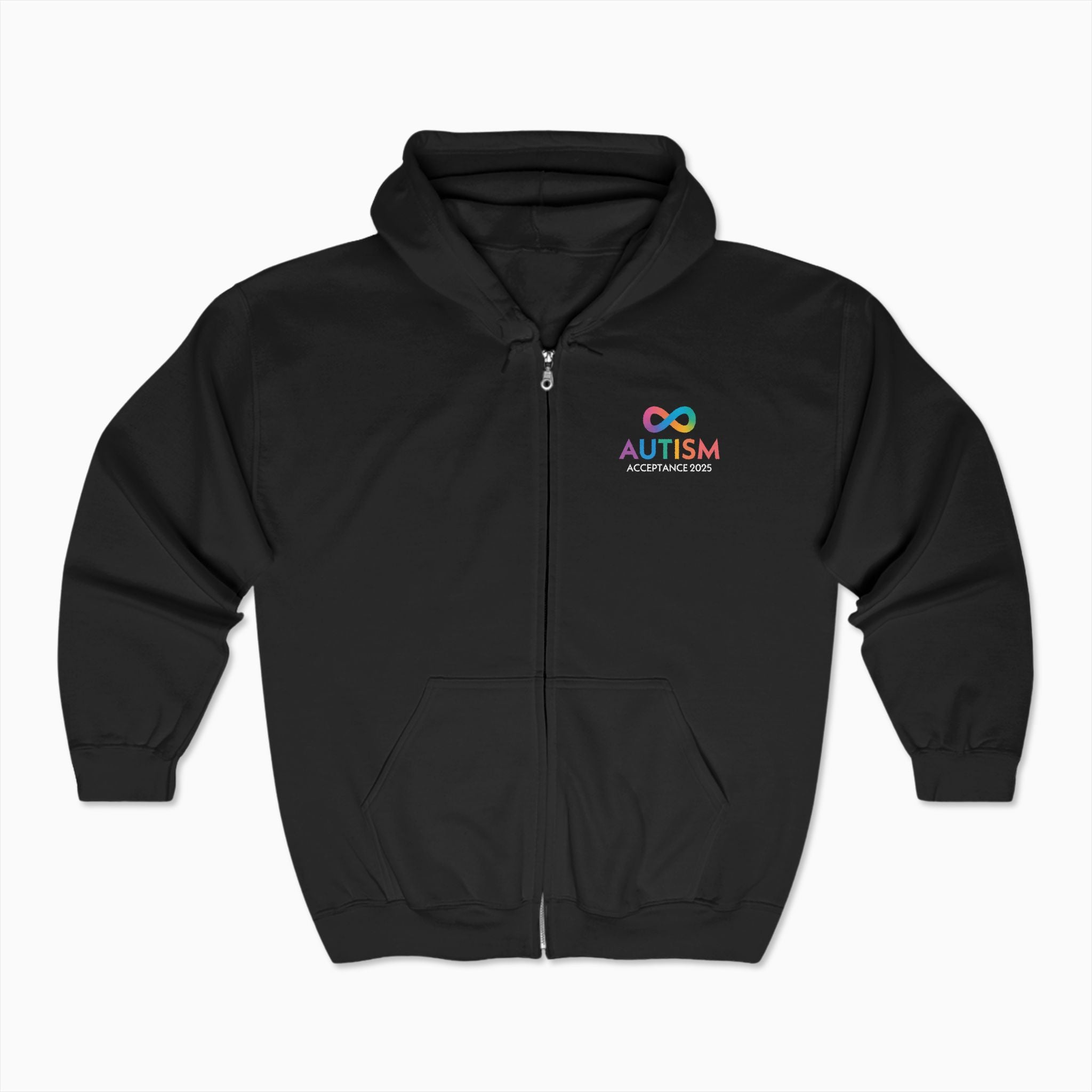 Autism Awareness 2025 - Infinity Acceptance Zip Up Hoodie