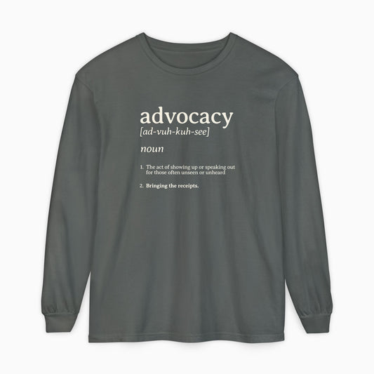 Advocacy Definition Comfort Colors Long Sleeve T-Shirt