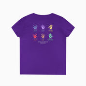 Autism Awareness 2025 - Affirmation Handprints Ladies V-Neck T-Shirt