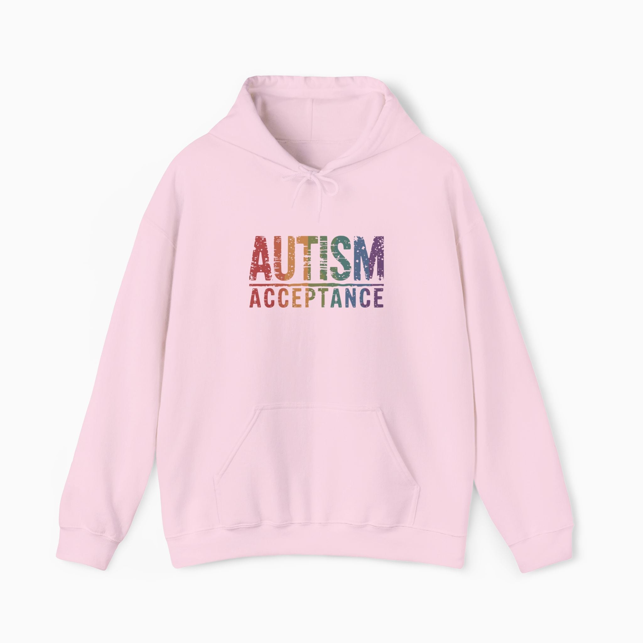 Autism Acceptance Grunge Rainbow Hoodie
