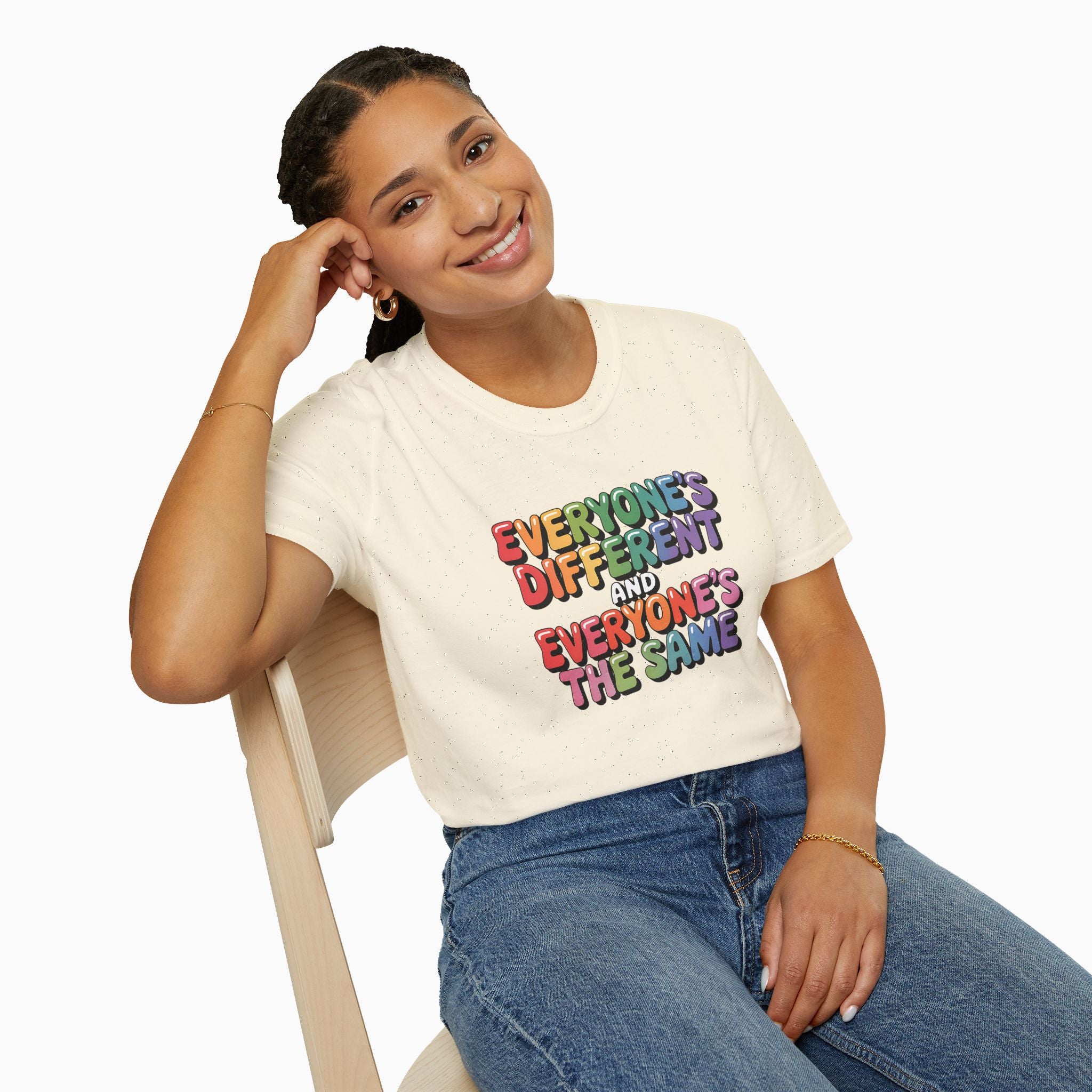 Everyone's Different and Everyone's the Same Tag-Free Tee