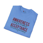 Awareness Informs Acceptance Transforms Tee-Neurodiversity, ADHD & Autism Awareness & Acceptance T-Shirt by Daily Bloom