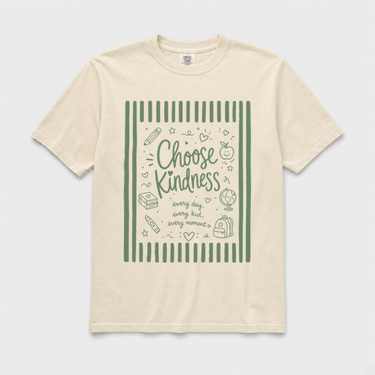 Choose Kindness Comfort Colors Tee Ivory t-shirt, front