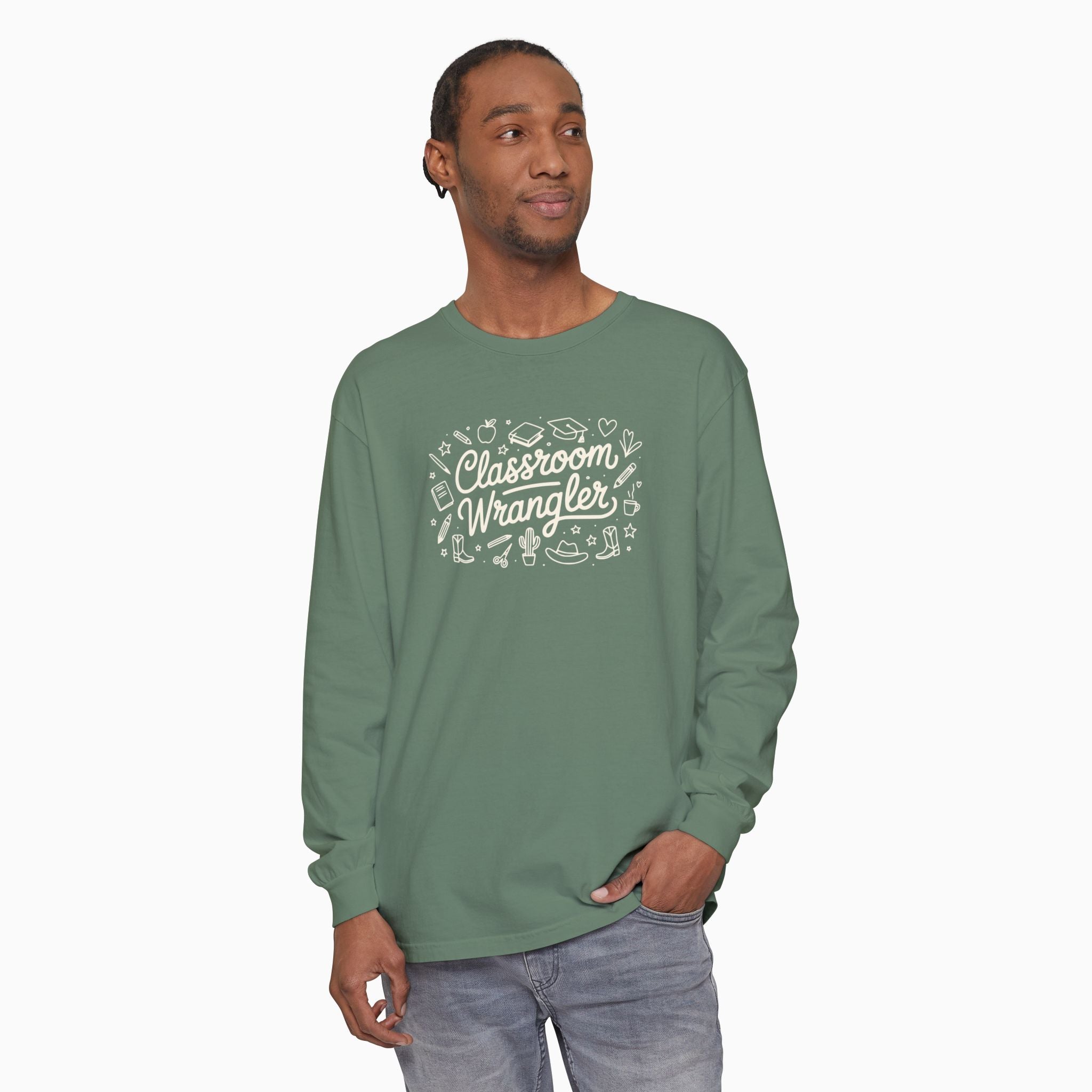 Classroom Wrangler Comfort Colors Long Sleeve T-Shirt