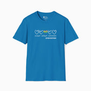 Accept Adapt Advocate Rainbow Love Heart Tee