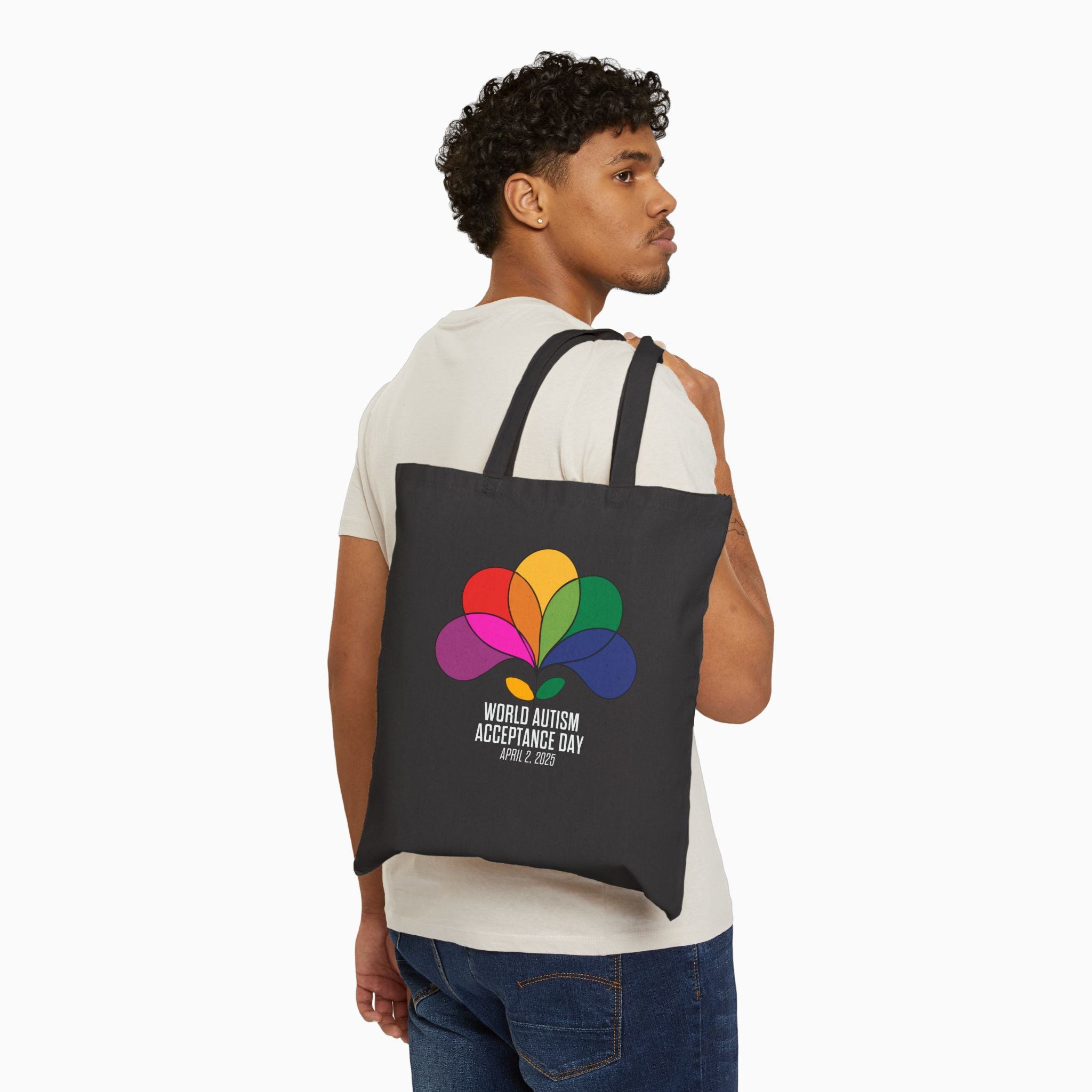 Autism Awareness 2025 - Spectrum in Bloom Canvas Tote Bag