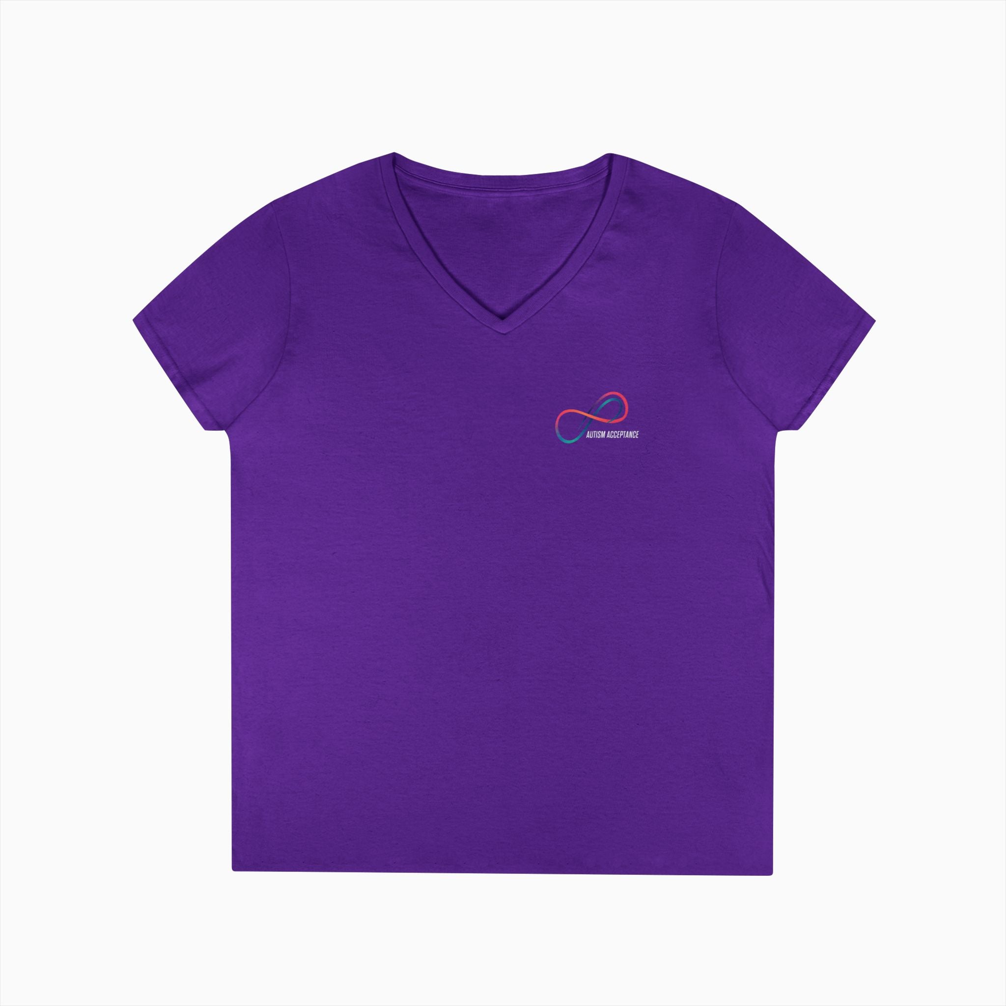 Autism Awareness 2025 - Loop of Acceptance Ladies V-Neck T-Shirt