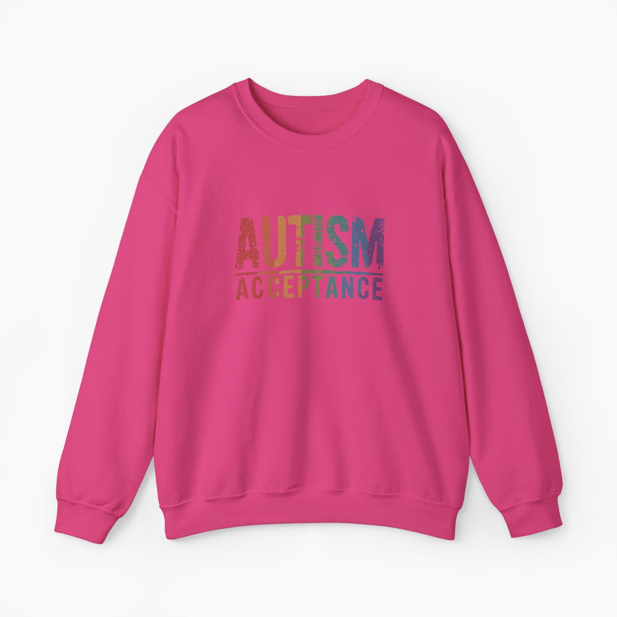Autism Acceptance Grunge Rainbow Sweatshirt