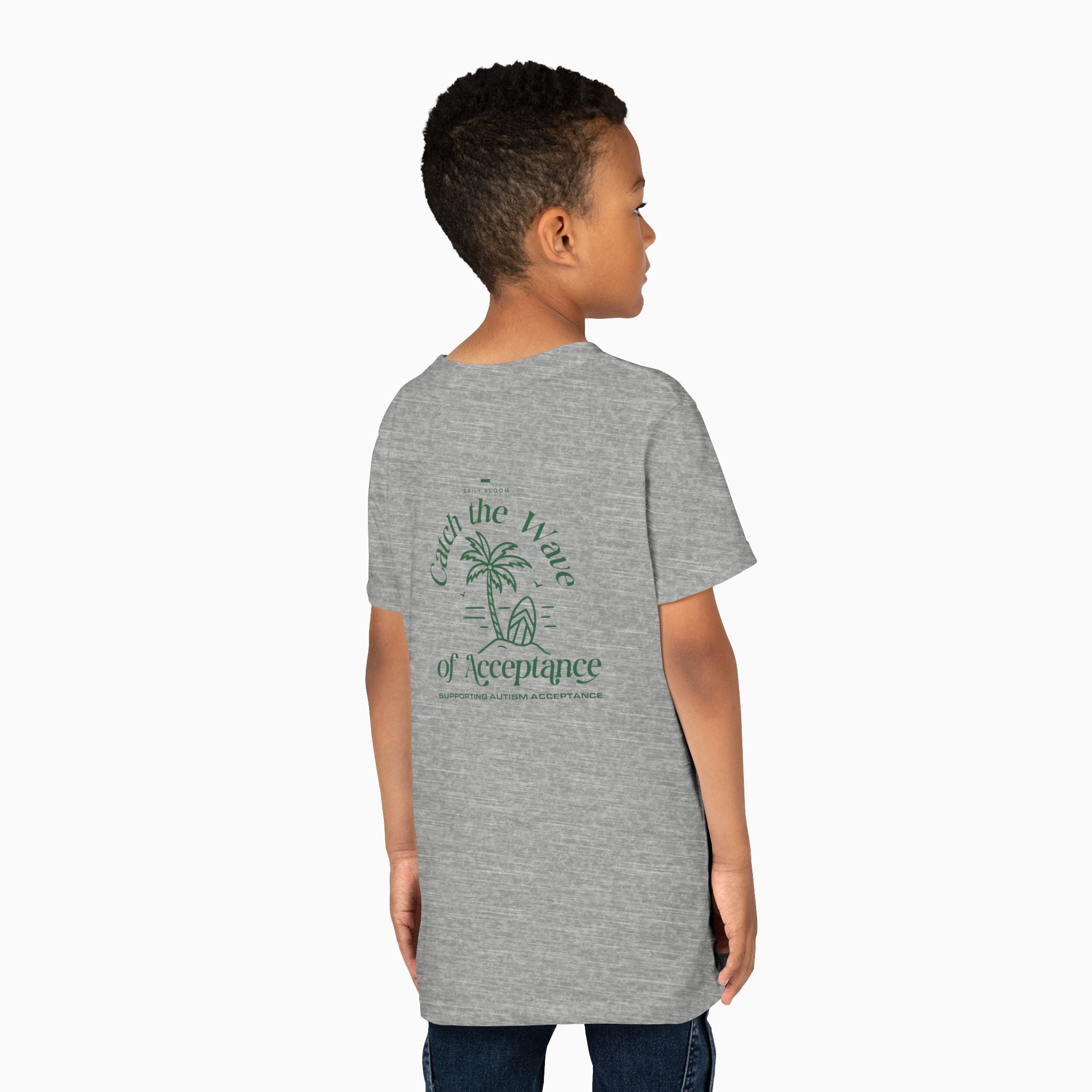 Autism T-Shirt - Catch the Wave of Acceptance Youth T-Shirt - Daily Bloom