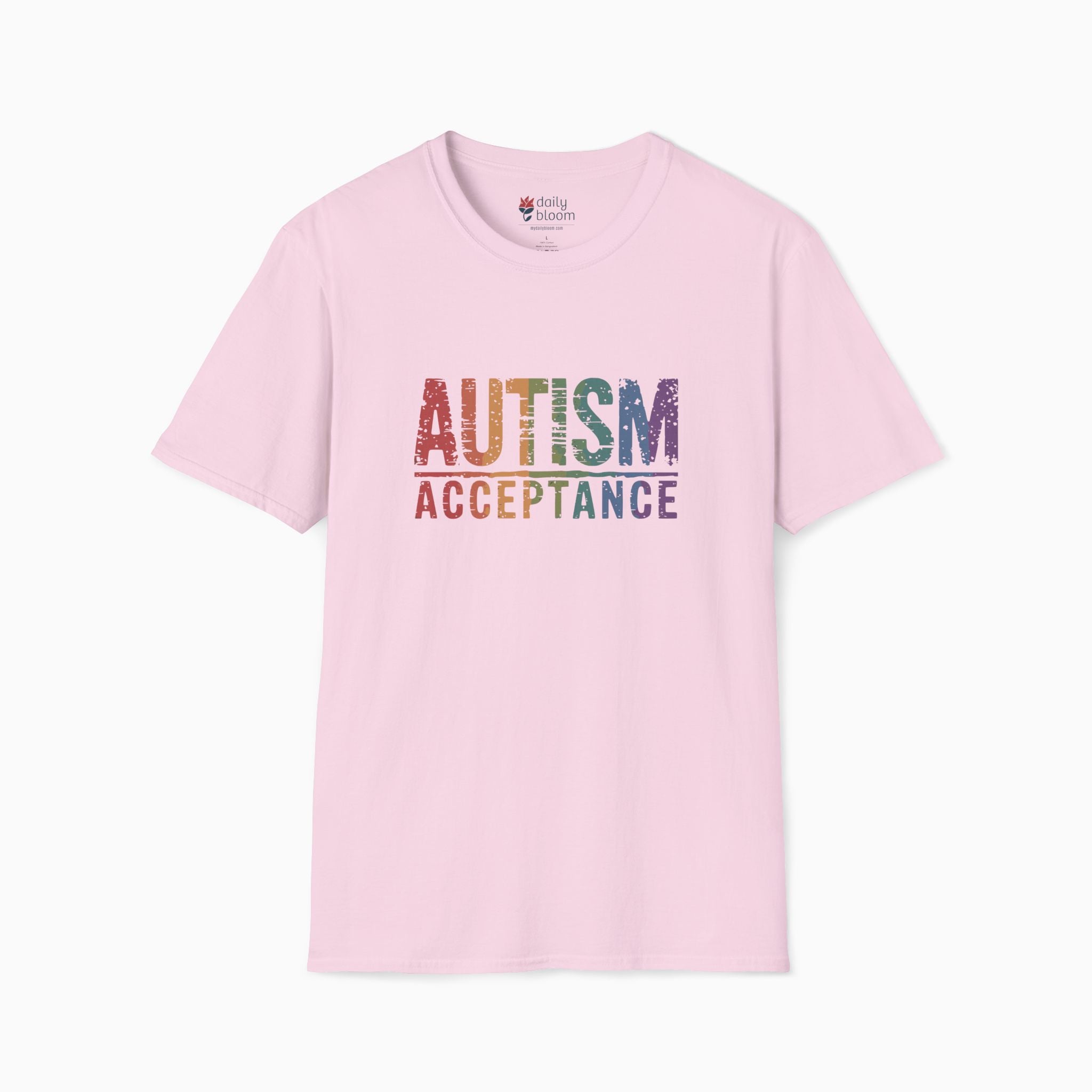 Autism Acceptance Grunge Rainbow Tee