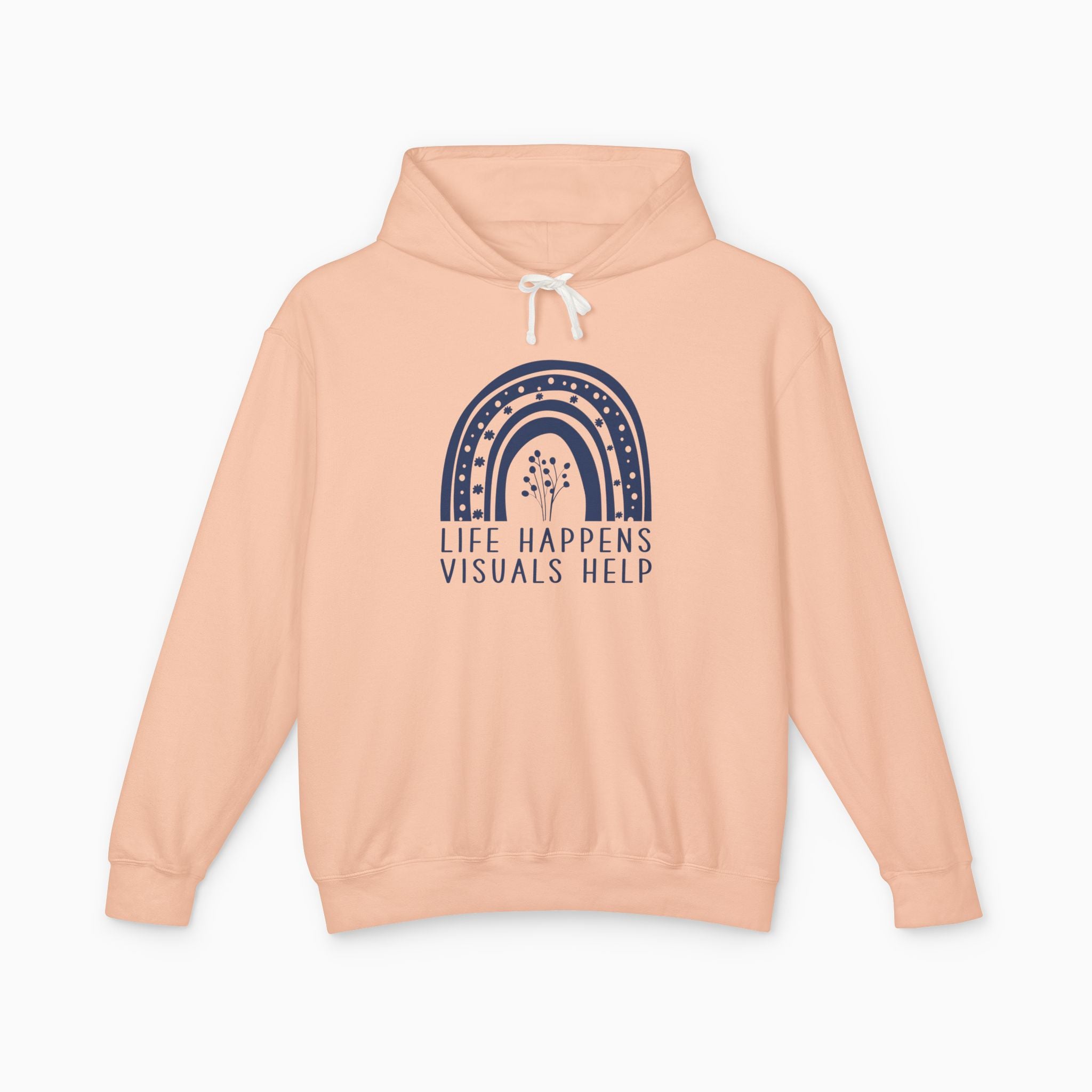 Life Happens Visuals Help Comfort Colors Lightweight Hoodie