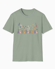 Acceptance Wildflowers Tee-Sage-Neurodiversity, ADHD & Autism Awareness & Acceptance T-Shirt by Daily Bloom