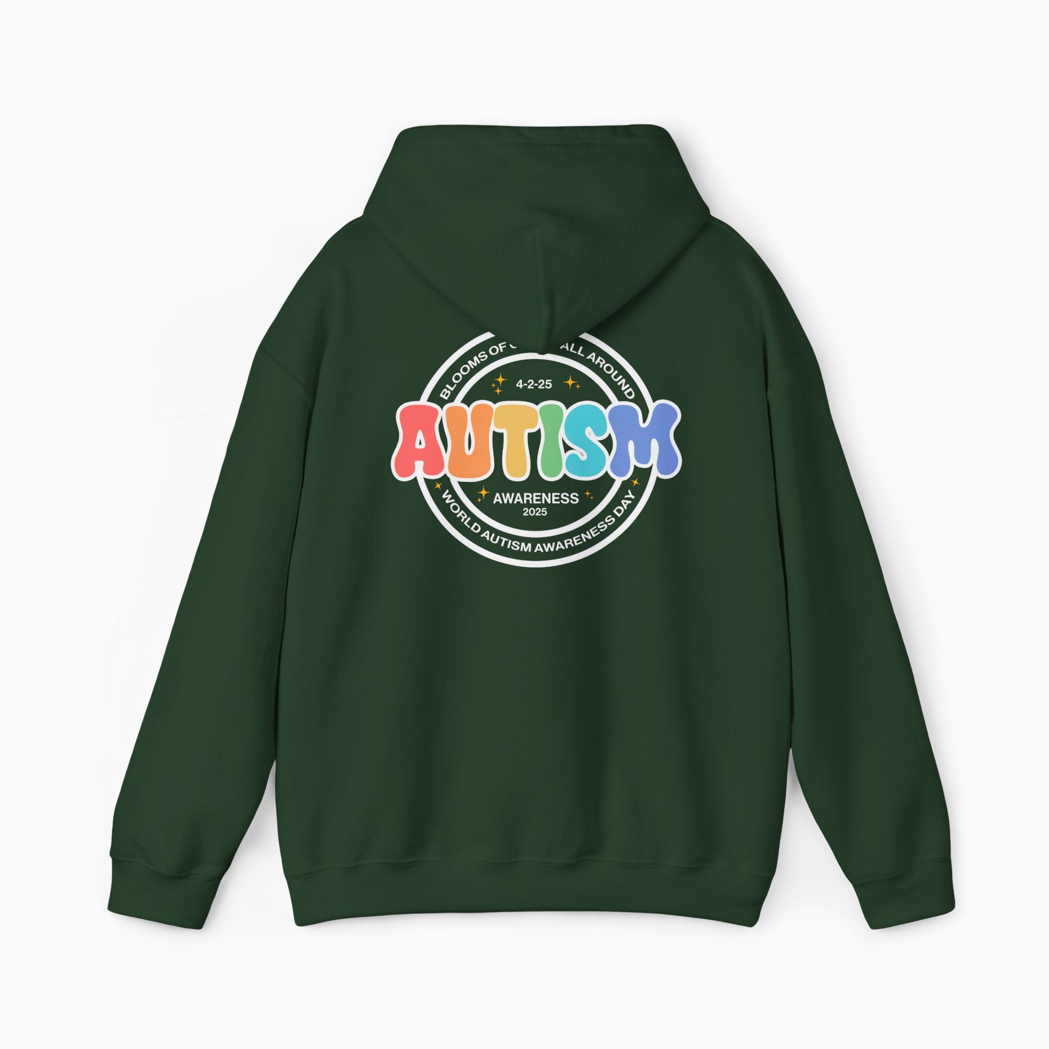 Autism Awareness 2025 - Blooms of Color All Around Hoodie